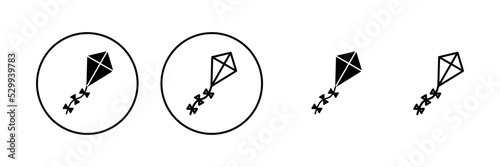 Kite icon vector. kite sign and symbol