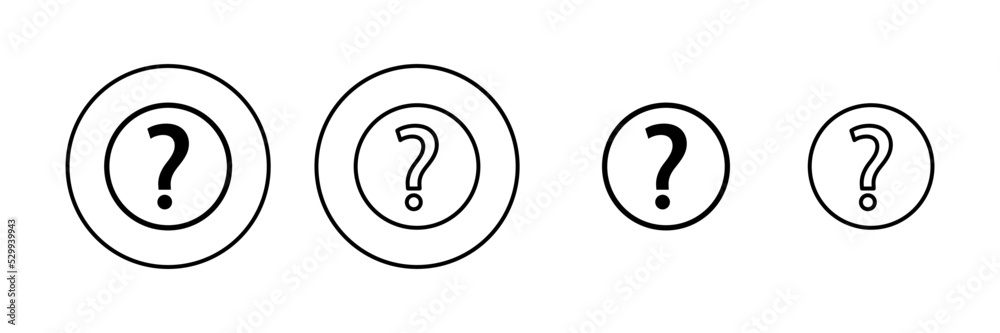 Question icon vector. question mark sign and symbol Question icon vector. question mark sign and symbol