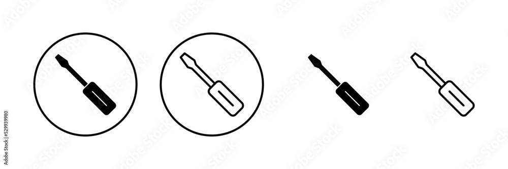 Screwdriver icon vector.tools sign and symbol Screwdriver icon vector.tools sign and symbol