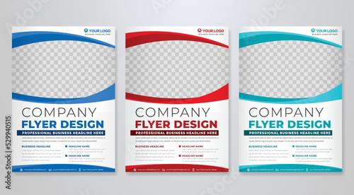 business flyer template with abstract and modern style use for company poster and cover