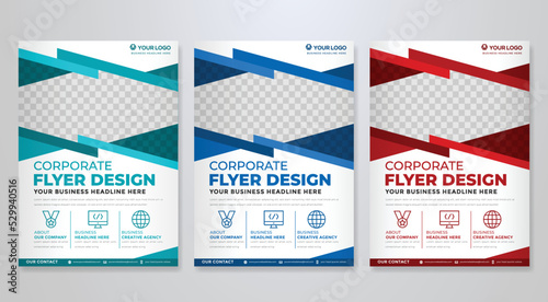 business flyer template with abstract and modern style use for company poster and cover