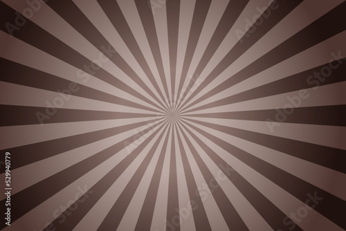 Sun rays retro vintage style on brown background, Sunburst pattern background. Rays. Summer banner vector illustration