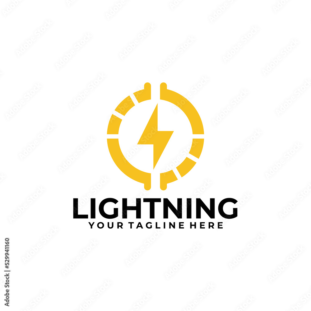 lightning logo concept, charge design vector template lightning logo concept, charge design vector template