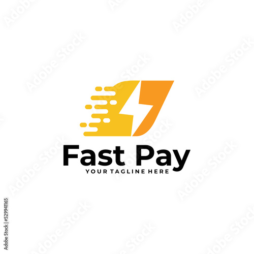 fast pay logo vector design template