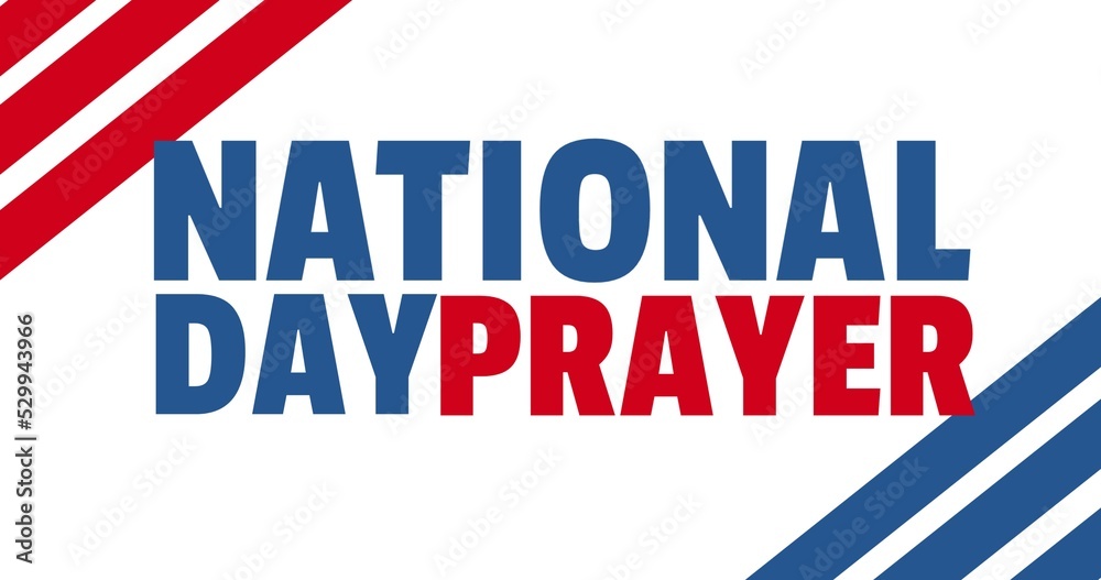 Obraz premium Digitally generated image of national day prayer text on flyer