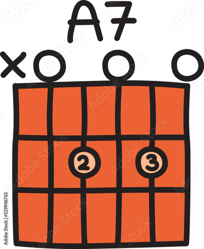guitar chord doodle color