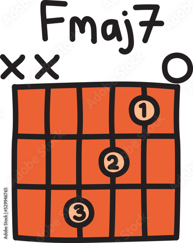guitar chord doodle color