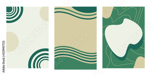 Set of aesthetic cover design templates. for banners, brochures, flyers, backgrounds, promotional media, and social media designs
