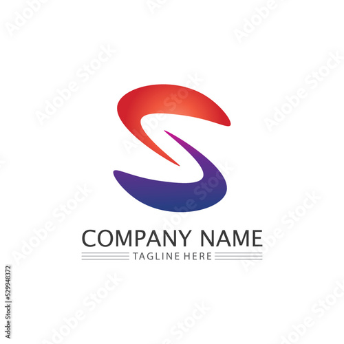 Fototapeta Naklejka Na Ścianę i Meble -  Business corporate S letter logo design