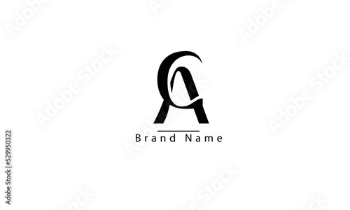 CA  AC C A abstract vector logo monogram template
