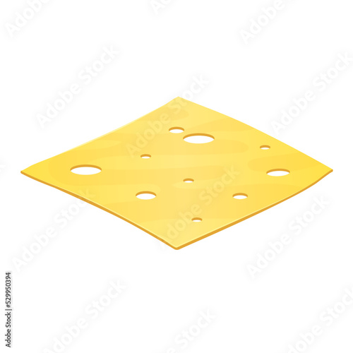 cheese slice vector illustration clipart isolated on white background