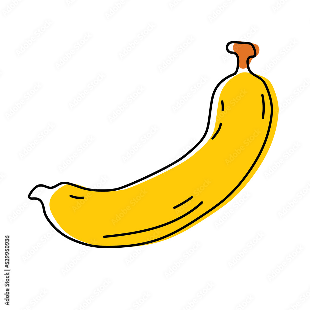 Banana Fruit Outline Illustrations