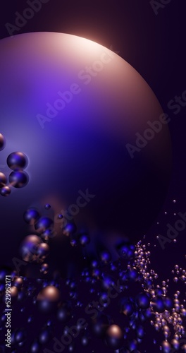 Abstract colorful balls luxury background 3d rendering