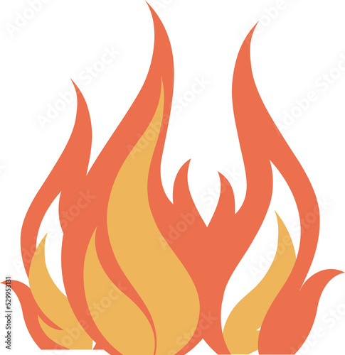 Bilde på lerret Cute nursery cartoon flaming fire