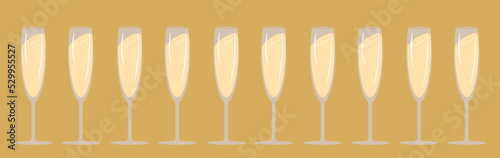 champagne glass. Alcohol symbol. Vector illustration.	