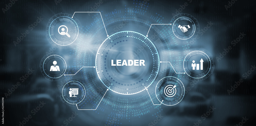 Successful team leader. Business leadership concepts. A successful team leader is a manager market leader. 3d illustration Successful team leader. Business leadership concepts. A successful team leader is a manager market leader. 3d illustration