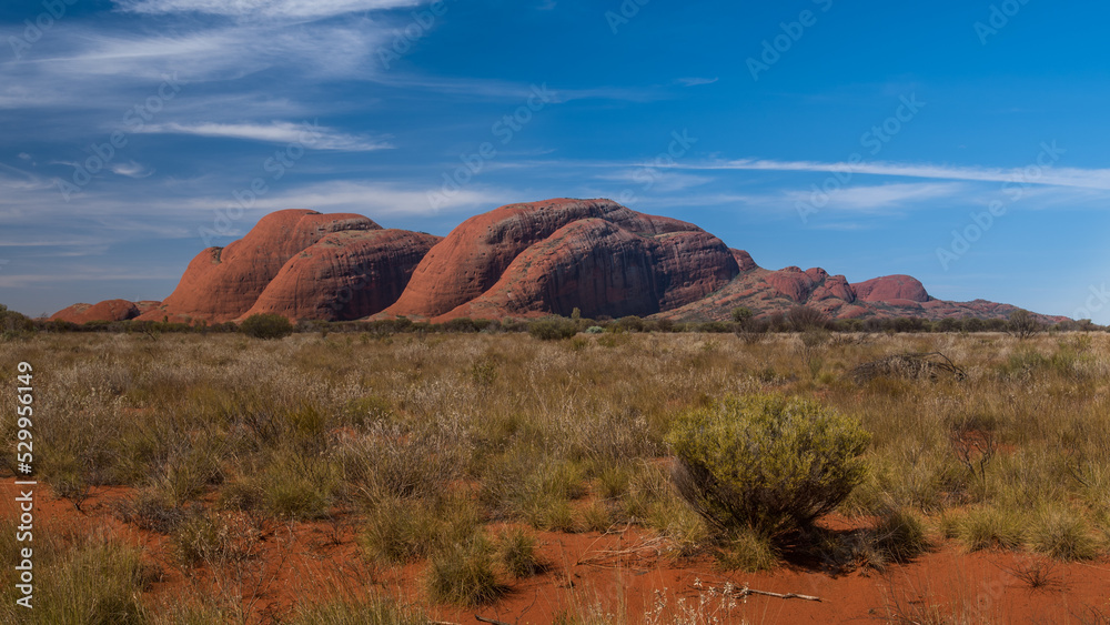 panoramic view of sunlit mountain Australia