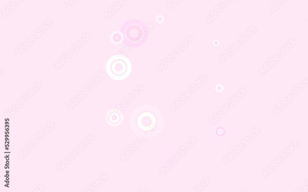 Light Pink, Yellow vector texture with disks.