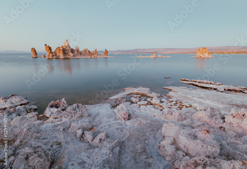Mono Lake Tufa Towers Sunset Eastern Sierras on HWY 395
