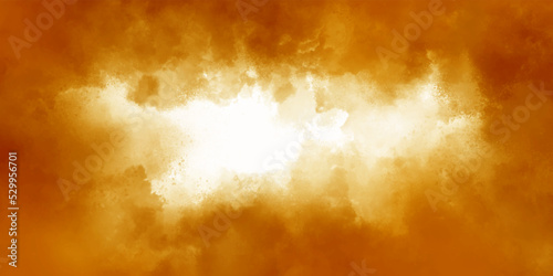 Abstract red and orange burning overcast clouds cape sky with tiny clouds. Geometric design with paper textured antique wall with distressed antique grunge texture background .painting wallpaper. 