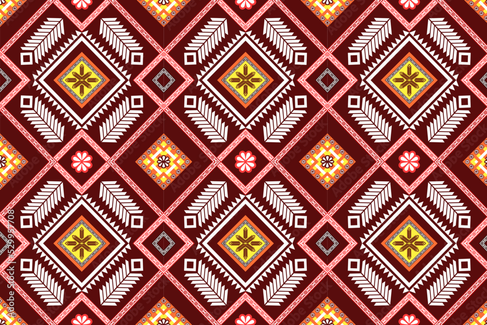 Seamless pattern in tribal, folk embroidery, and Mexican style. Aztec geometric art ornament print.Design for carpet, wallpaper, clothing, wrapping, fabric, cover, textile ,american, ethnic, ornament,