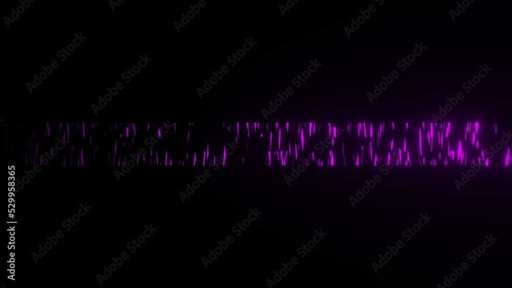 Fototapeta premium 紫色の乱雑な線 光線 雨 3DCG 背景
