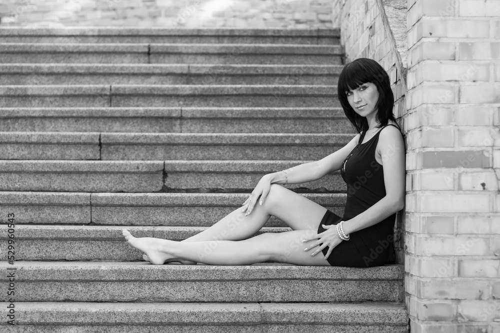 Young beautiful short hair woman Young beautiful short hair woman