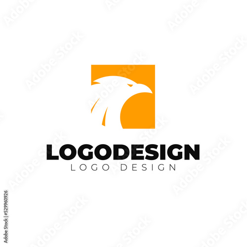 eagle logo design creative minimal logotype vector template