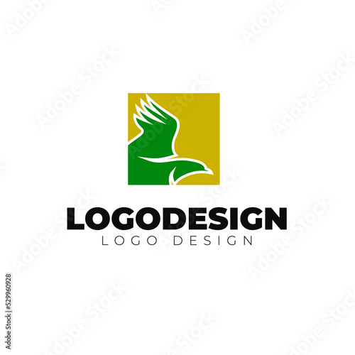 eagle vector logo design modern and minimal logotype