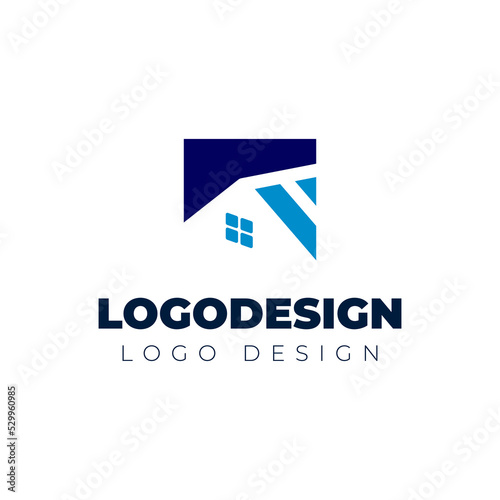 home logo design minimal and modern estate logotype vector template