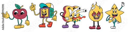 Funny characters stickers, emoticons personages
