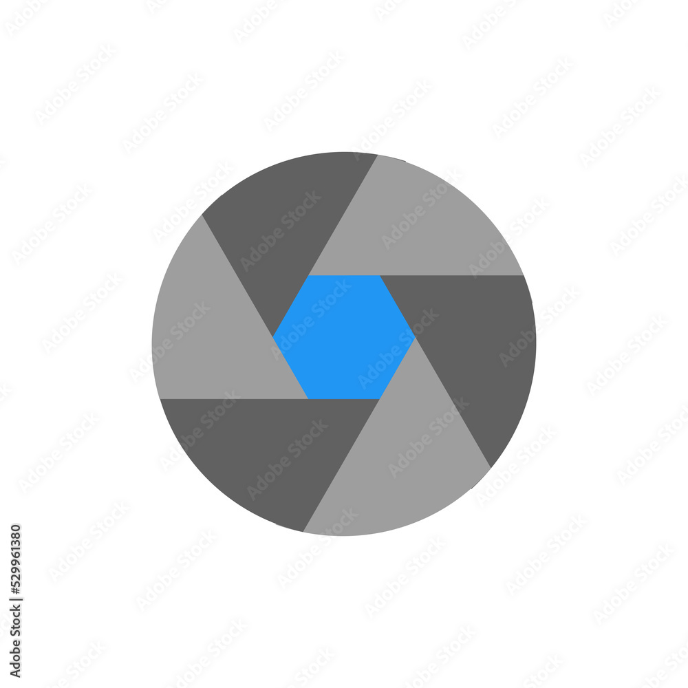 Diaphragm icon in flat style about camera, use for website mobile app presentation Diaphragm icon in flat style about camera, use for website mobile app presentation