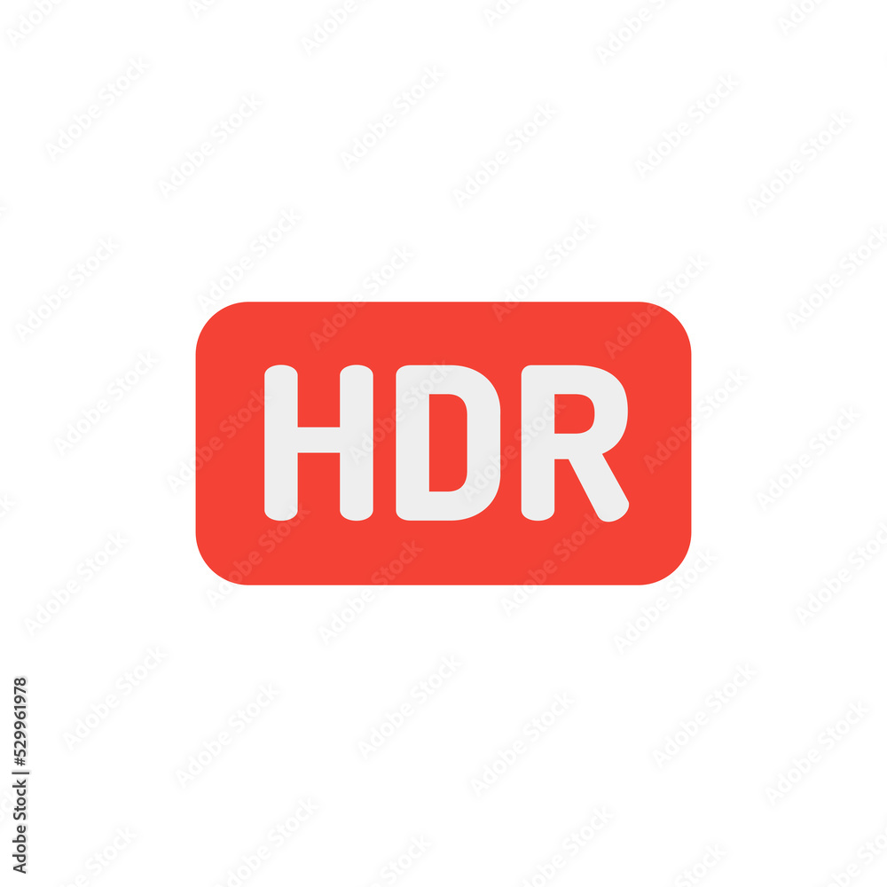 Hdr icon in flat style about camera, use for website mobile app presentation Hdr icon in flat style about camera, use for website mobile app presentation