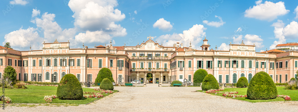 Panoramic view at the building of Town hall in Varese, Italy