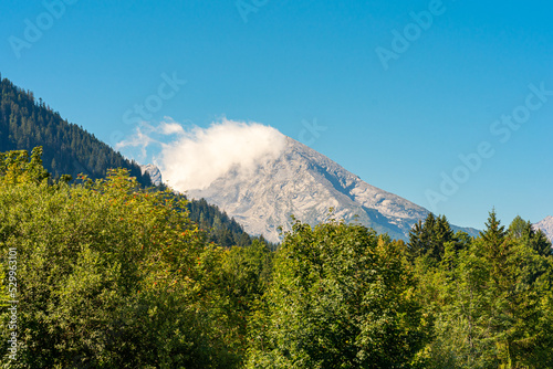 Watzmann is the central massif of Berchtesgaden Alps. He has an elevation of 2713 m and is the third highest mountain of Germany. The massif includes several peaks like the Watzmann Wife and Children photo