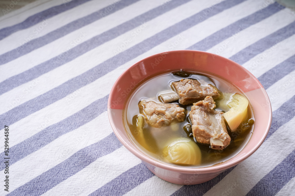 Pickled Cabbage Soup with Pork Ribs is a Thai dish.  Easy to make and mellow flavor