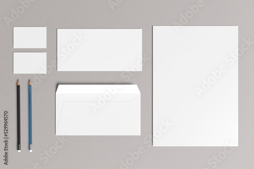 stationary blank mockup