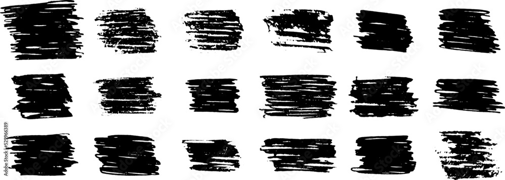 Black paint brush stroke set. Ink brush strokes, brushes, lines. Black paint brush stroke set. Ink brush strokes, brushes, lines.