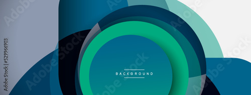 Circle and round shapes abstract background. Vector illustration for wallpaper banner background or landing page