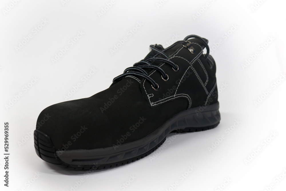 Black sports shoes for running or other sports and are also used for daily activities