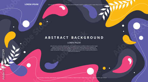Abstract flat floral shapes background
