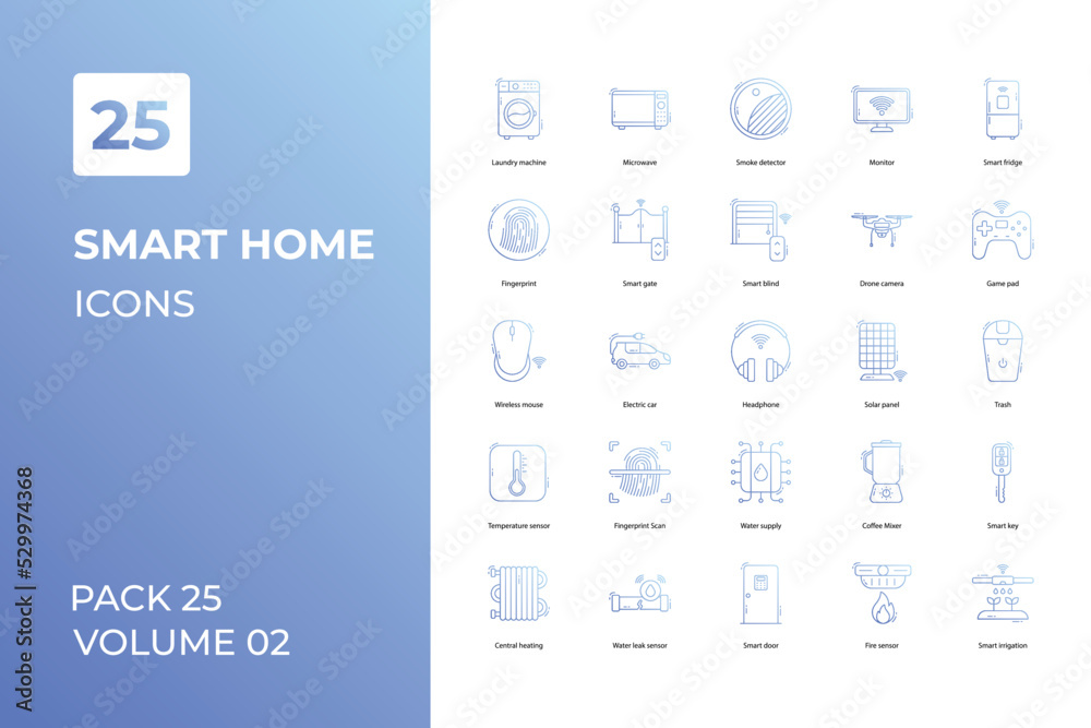 Smart Home icons collection. Set vector line with elements for mobile concepts and web apps. Collection modern icons. Smart Home icons collection. Set vector line with elements for mobile concepts and web apps. Collection modern icons.