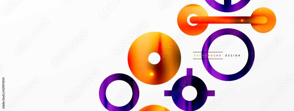 Minimal geometric abstract background. Circle, line and round shapes design. Trendy techno business template for wallpaper, banner, background or landing Minimal geometric abstract background. Circle, line and round shapes design. Trendy techno business template for wallpaper, banner, background or landing