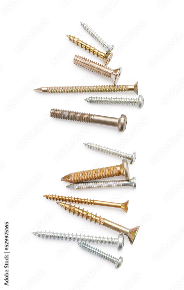 Screws isolated on white background Screws isolated on white background