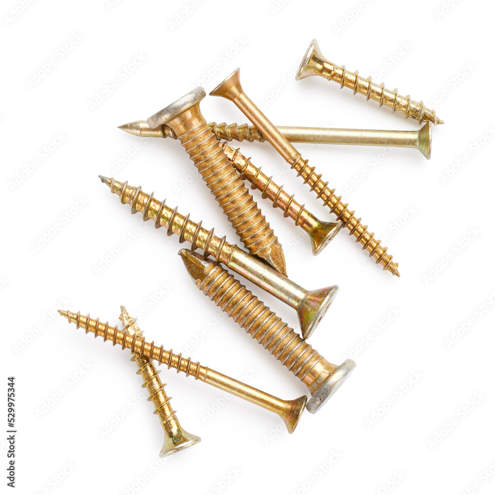 Screws isolated on white background Screws isolated on white background