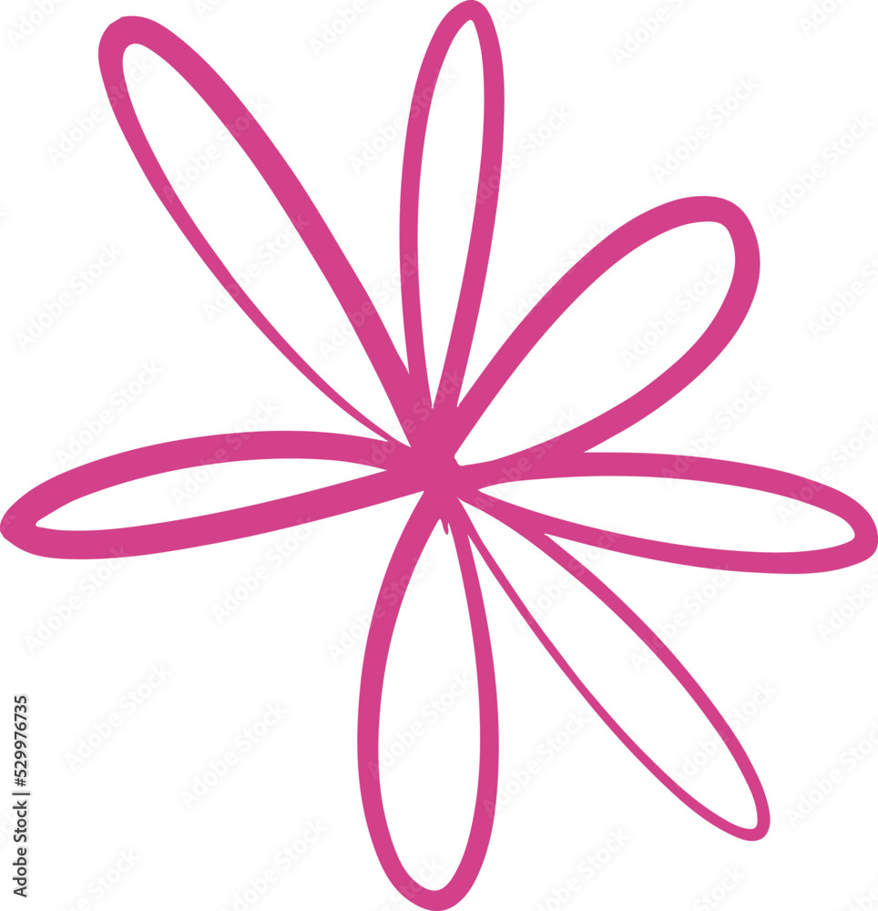 Vector abstract image of a pink flower. Hand drawn. Design element. Vector abstract image of a pink flower. Hand drawn. Design element.