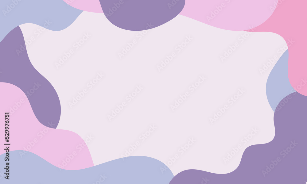 Aesthetic abstract background with soft pastel color. Organic shapes in art background. Blob liquid background with soft pastel color. White abstract background with liquid soft pastel color.