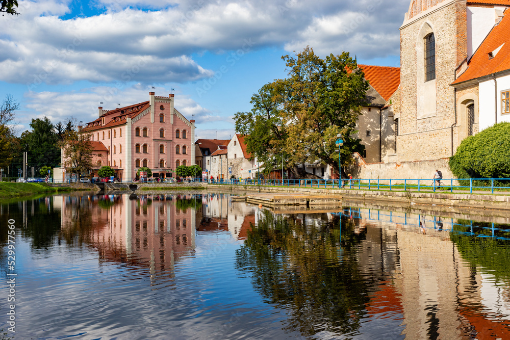 Gothic landmarks of Ceske Budejovice. Czechia. Gothic landmarks of Ceske Budejovice. Czechia.