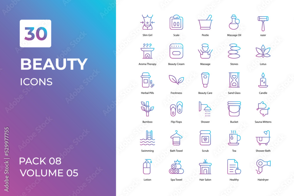 Beauty icons collection. Set vector line with elements for mobile concepts and web apps. Collection modern icons. Beauty icons collection. Set vector line with elements for mobile concepts and web apps. Collection modern icons.