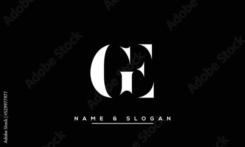 GE,  EG,  G,  E   Abstract  Letters  Logo  Monogram